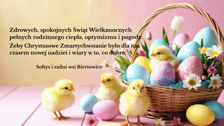 Zdrowych, spokojnych Świąt Wielkanocnych pełnych rodzinnego ciepła,